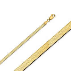 10k Yellow Gold 4mm Herringbone Chain Bracelet