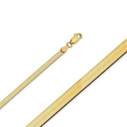 10k Yellow Gold 5mm Herringbone Chain Bracelet