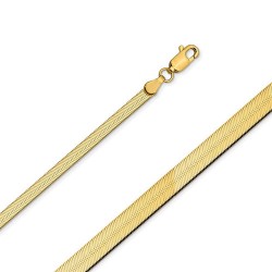 10k Yellow Gold 6mm Herringbone Chain Bracelet